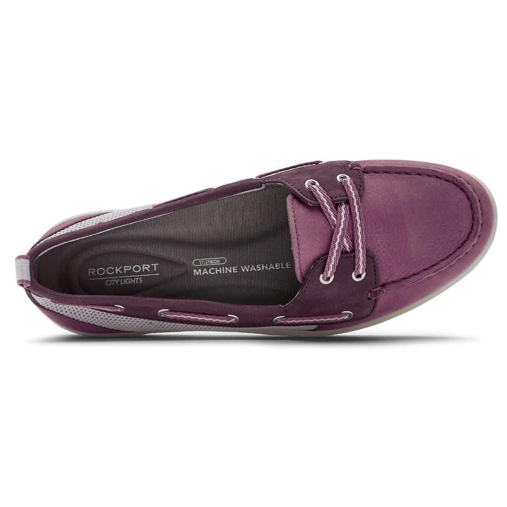 Sapatos De Vela Rockport Mulher Rosa - Ayva Washable - 49157RKEO